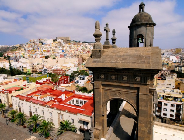 Campanario de la Catedral de Santa Ana en el barrio de Vegueta, Las Palmas